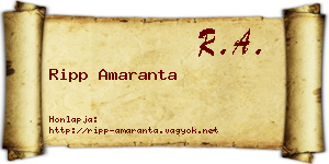 Ripp Amaranta névjegykártya